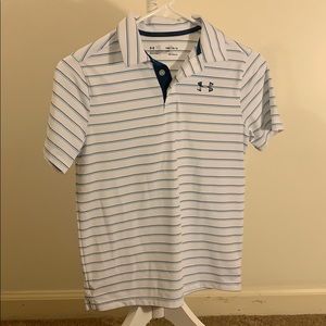 Under Armour Shirt light blue/navy blue stripes